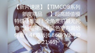 【新片速遞】【TIMCOB系列❤️年度精品❤️】超高颜值模特级小姐姐！全角度拍摄无死角！超短裙黑丝蓝色窄内漏给你看！4K原版[6.86G/MP4/00:21:46]